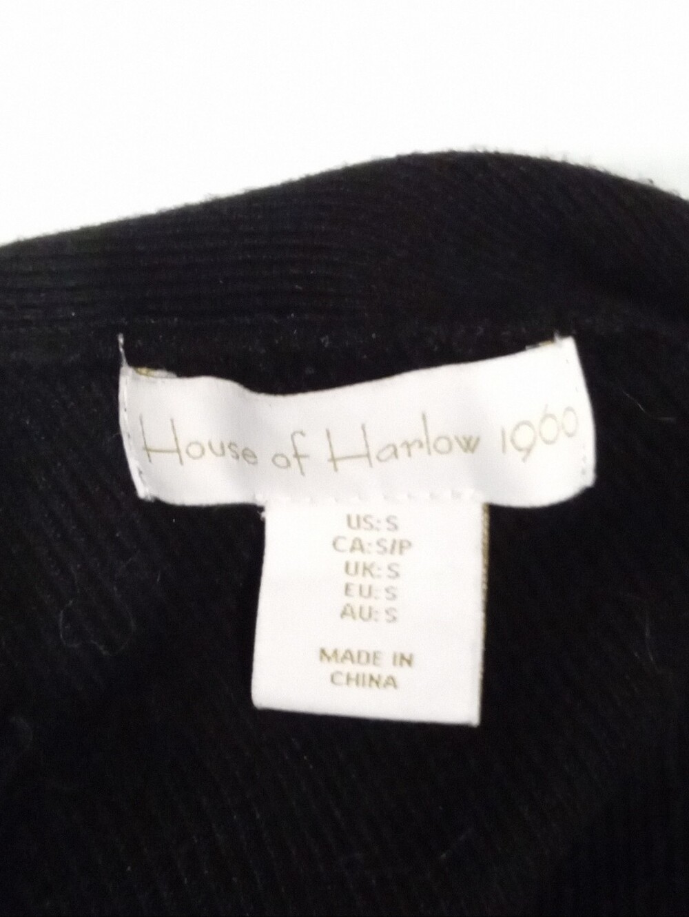 House Of Harlow 1960 Black Halter Cross Top Small - Picture 3 of 3
